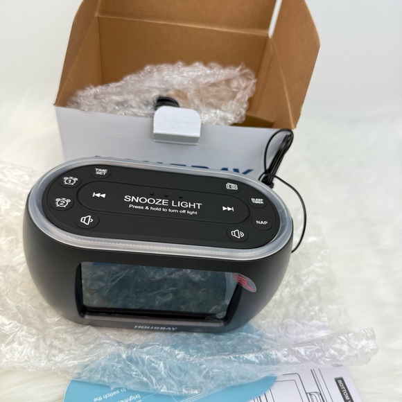 New Glow Small Alarm Clock Radio for Bedrooms with 7 Color Night Light - Picture 8 of 8